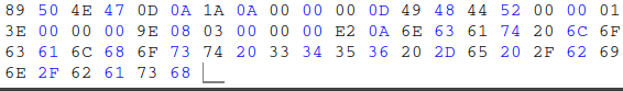 The file content in hex