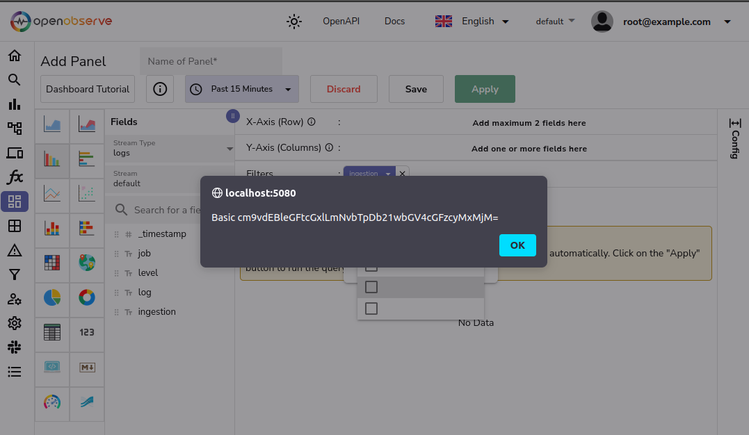 XSS being executed and showing username and password