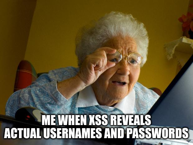 A meme about cleartext passwords